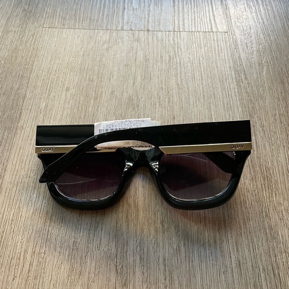 quay australia by the way black oversized chic square shape sunglasses eyewear - Picture 3 of 4